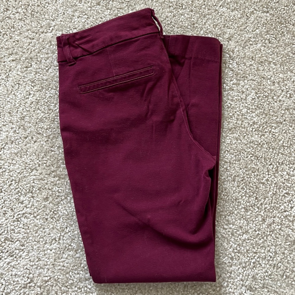 Wine colored pixie pants